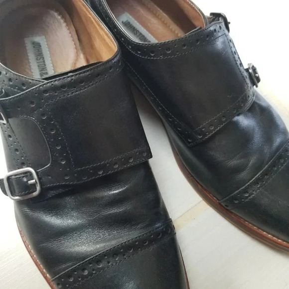 Johnston & Murphy Conard Double  Monk Strap Black Oxford Dress Shoes 10.5 - Picture 4 of 16